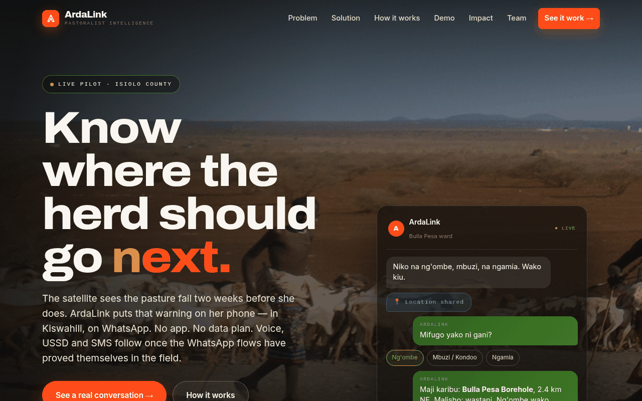 ArdaLink — Pasture Intelligence for Pastoralists